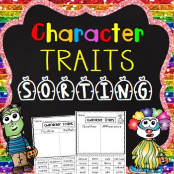 Preview of Character Traits Sorting