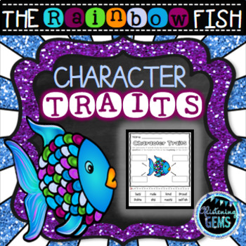Preview of The Rainbow Fish Character Traits | First Day of School Activities