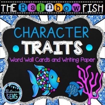 Preview of The Rainbow Fish Character Traits Writing Activities