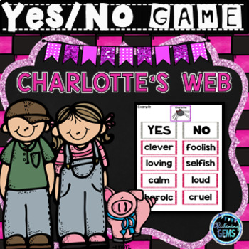 Preview of Charlotte's Web Character Traits Game | Charlotte's Web Novel Study