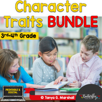 Preview of Character Traits Activities BUNDLE with Positive and Negative Character Traits