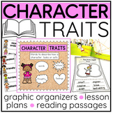 Character Traits Activities Graphic Organizers Worksheets 