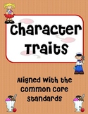 Character Traits Activity- 2nd, 3rd, or 4th grade