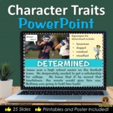 Character Traits Analysis POWERPOINT with Worksheets and Posters