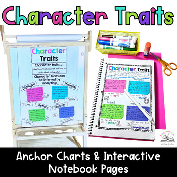 Character Traits Anchor Charts & Interactive Notebook Pages by Tales ...