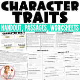 Preview of Character Traits | 4th Grade | Anchor Charts, Reading Passages, Answer Key