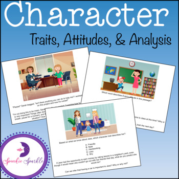 Preview of Character Traits, Attitudes, & Analysis (Distance Learning)