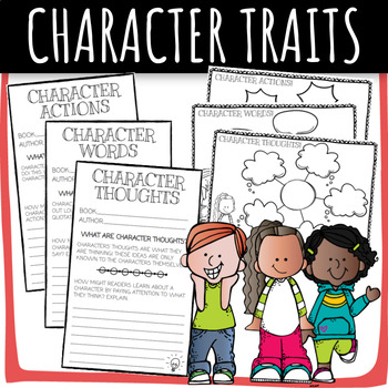 Character Traits Brochures Graphic Organizers and Character Trait Report