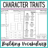 Building Character Trait Vocabulary - Sorts, Fun Activitie