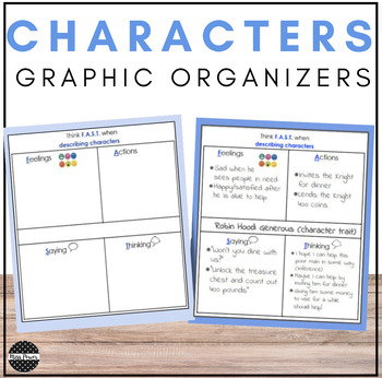 Preview of Describe a Character | Character Traits | Graphic Organizer