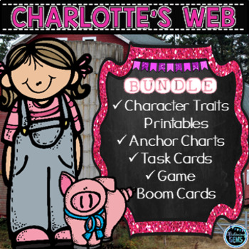 Preview of Charlotte's Web - Character Traits Activities Bundle