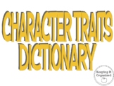 Character Traits Dictionary (Student Log)