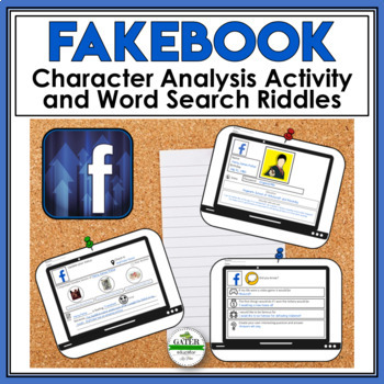 Preview of Character Analysis | Graphic Organizer | Fakebook Template