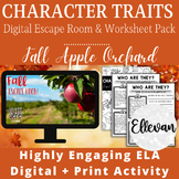 Character Traits Digital Escape Room | Character Analysis 