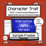 Distance Learning Character Traits Constructed Response Sa