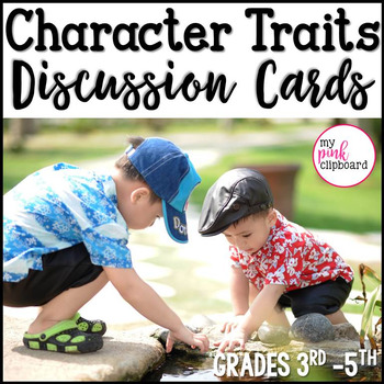 Preview of Character Traits Discussion Cards with Photographs: An Alternative to Task Cards