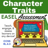 Character Traits Easel Assessment - Digital Vocabulary Activity