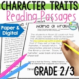 Character Traits DFFERENTIATED Reading Comprehension Passa