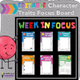 Character Traits Focus Board--Editable to Make Your Own Bu