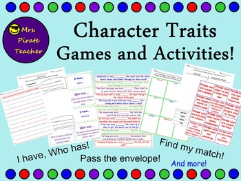 Preview of Character Traits Games and Activities!