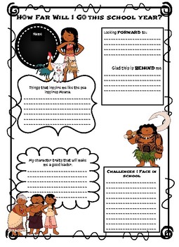 Moana Characters Worksheets Teaching Resources Tpt