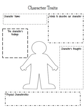 Character Traits Graphic Organizer by Robyn Pavlicek | TpT