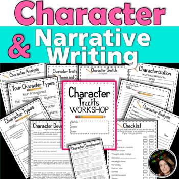 Preview of Character Traits Graphic Organizer Narrative Writing Activity DISTANCE LEARNING