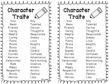Character Traits Graphic Organizers by Sing Teach Love | TpT