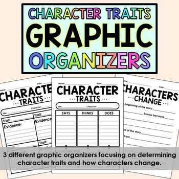 Preview of Character Traits Graphic Organizers