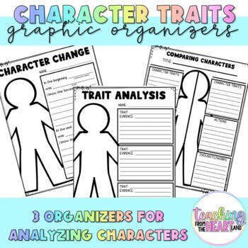 Character Traits Graphic Organizers by Teaching from the Heartland