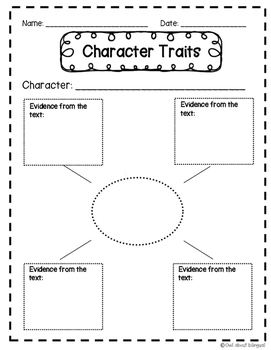 Character Traits Graphic Organizers English and Spanish by Owl about ...