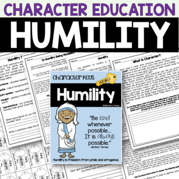 Preview of Character Education - Humility - Worksheets and Activities