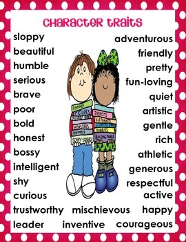 Character Traits Information Graphic Organizer and Anchor Chart | TpT