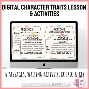 Preview of Character Traits Lesson & Writing Activities Reading Skills