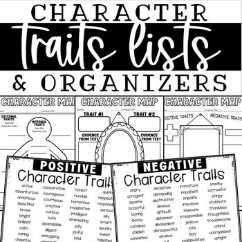 Character Traits List by Teacher's Clubhouse | TPT