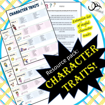 Preview of Character Traits List Galore!