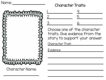 Preview of Character Traits- Mini-Lesson 5