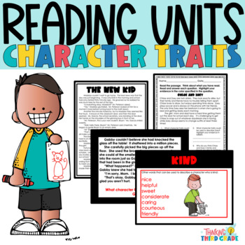 Preview of Character Traits Mini Unit | Reading Passages Activities Games PowerPoint