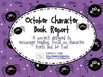 Preview of Character Traits October Book Report