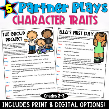Character Traits Partner Plays (2nd and 3rd grades) by Deb Hanson