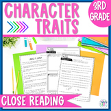 Character Traits Passage, Anchor Chart, Graphic Organizer,