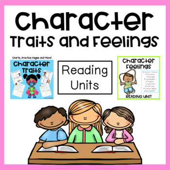 Preview of Character Traits Passages with Character Traits Graphic Organizers and Charts