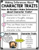 Character Traits Poster, Making Inferences about Character Traits ...