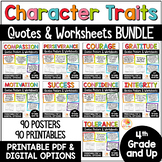 Character Traits Posters | Character Traits Quotes Digital BUNDLE