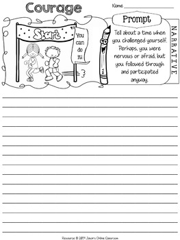 Character Traits Picture Writing Prompts, Posters, and Activities