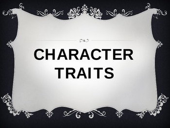 Preview of Character Traits PowerPoint