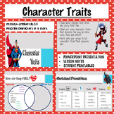 Character Traits Lesson Activity & Graphic Organizer Bundle