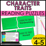 Character Traits Puzzles | Printable and Digital Character