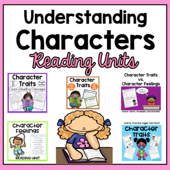 Preview of Character Traits Reading Comprehension Units and Character Analysis