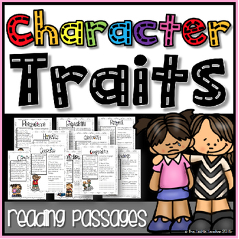 Character Traits Reading Passages by The Techie Teacher | TpT